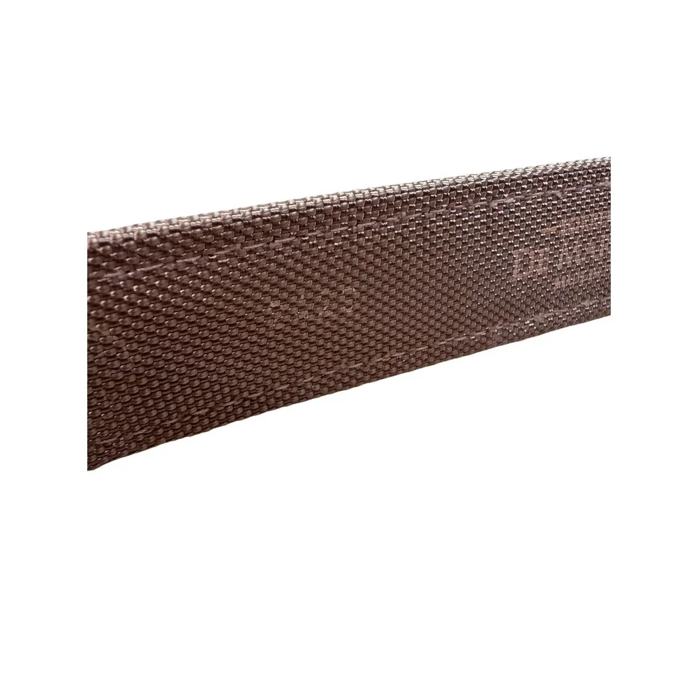 Di Martino Mens Burgundy Leather Woven Hybrid Belt Made in Italy Gunmetal Buckle